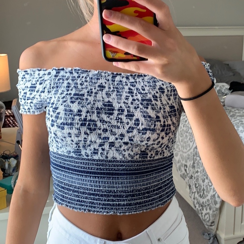 Urban Outfitters off the shoulder crop top
